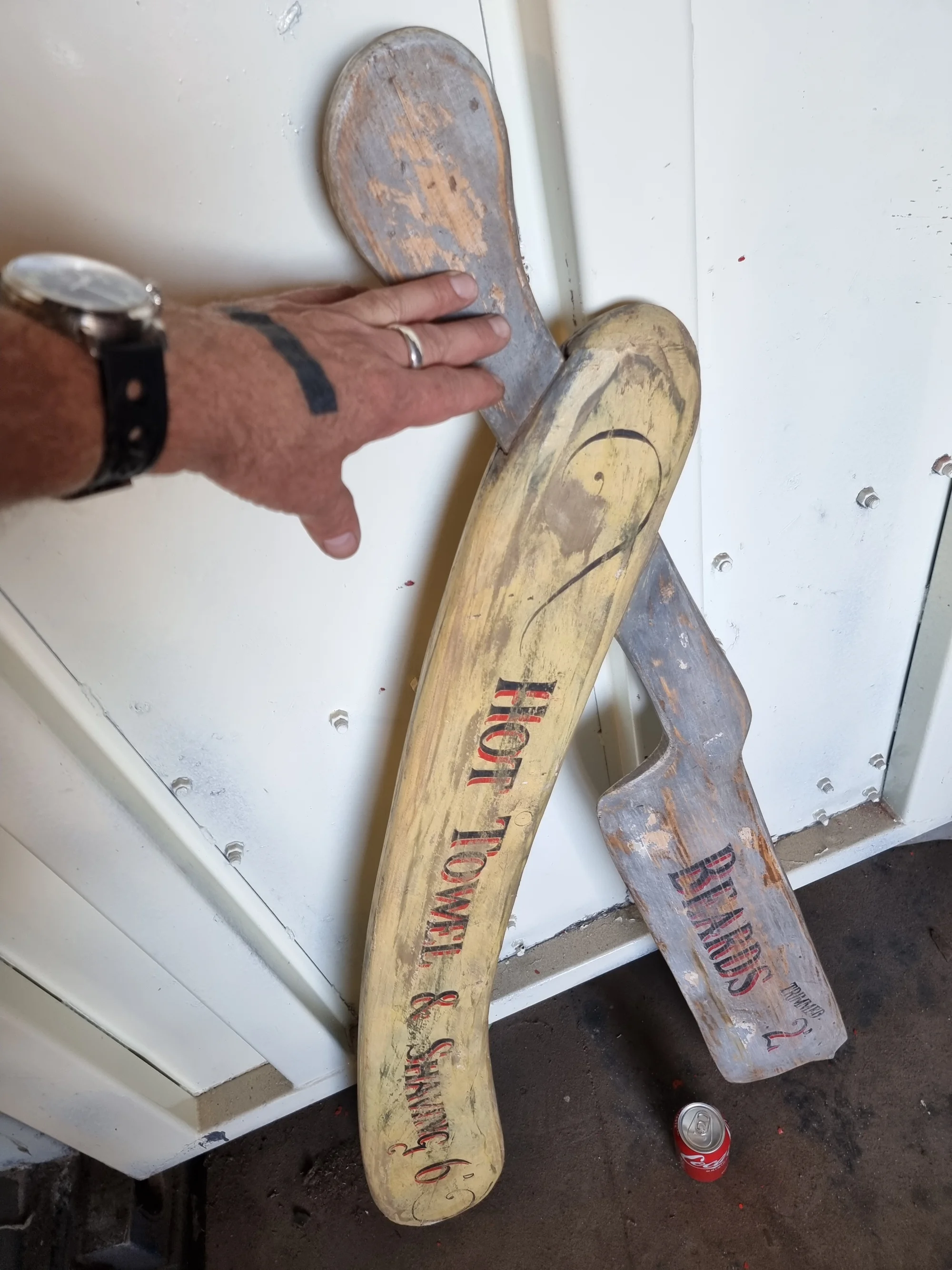 Folk Art Wooden Cut-throat Razor  · 21st Century  · Fun & Funny