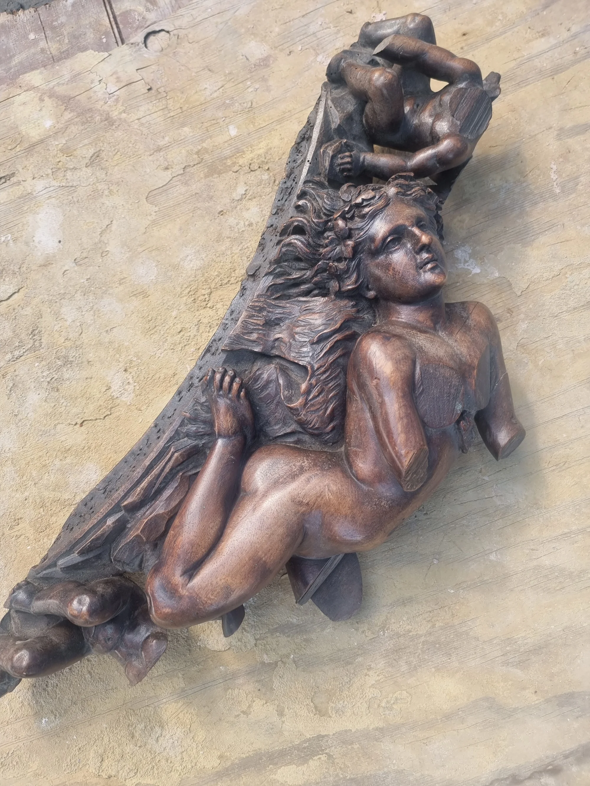 Beautifully Carved Cherub Furniture Adornment  · Victorian  · Ones & Onley's