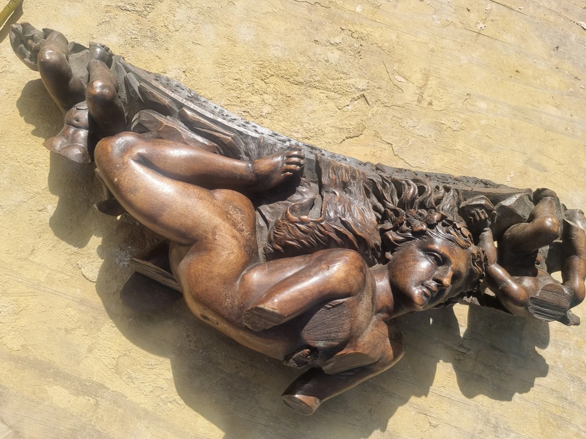 Beautifully Carved Cherub Furniture Adornment  — thumbnail 6