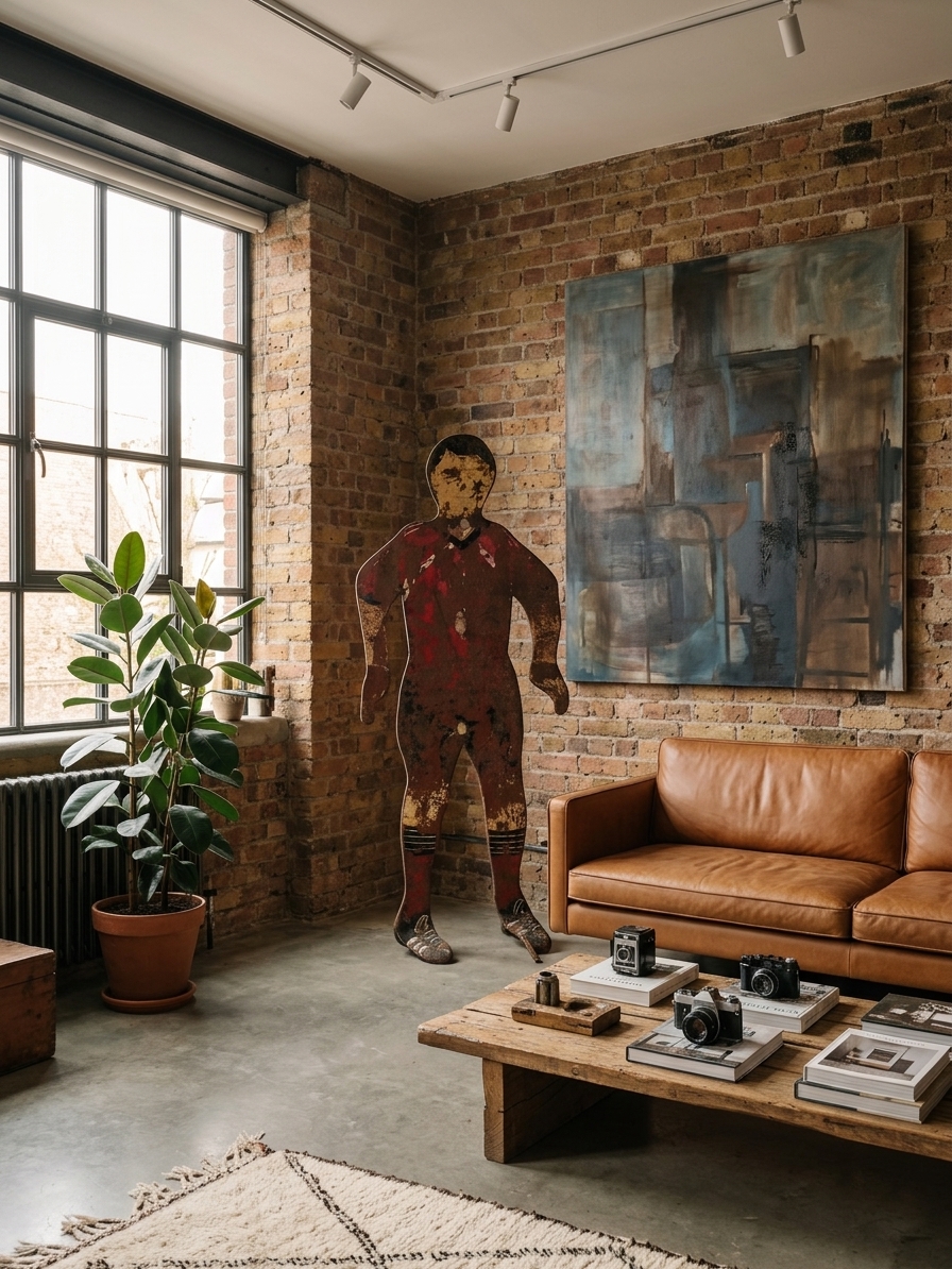 Fairground Football Player......extremely heavy. in Urban Industrial Sanctuary