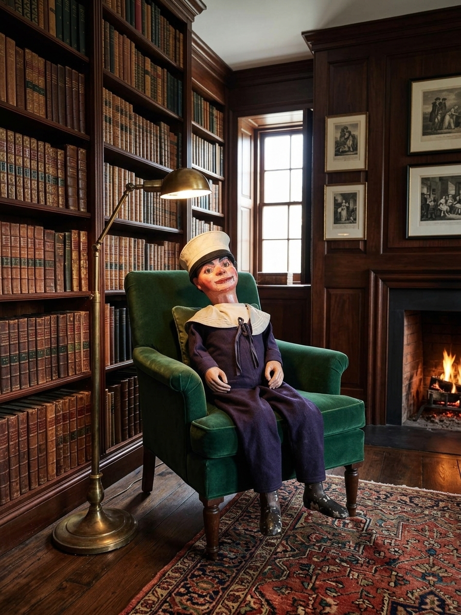 Arthur Quisto Ventriloquist Doll (Exceptionally Rare) in Velvet Study's Secret