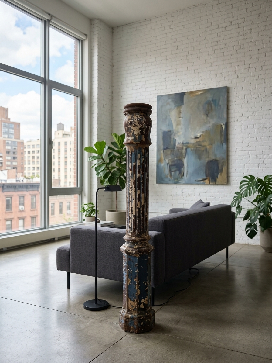 Victorian Column with Awesome Patina in Minimalist Loft Gallery