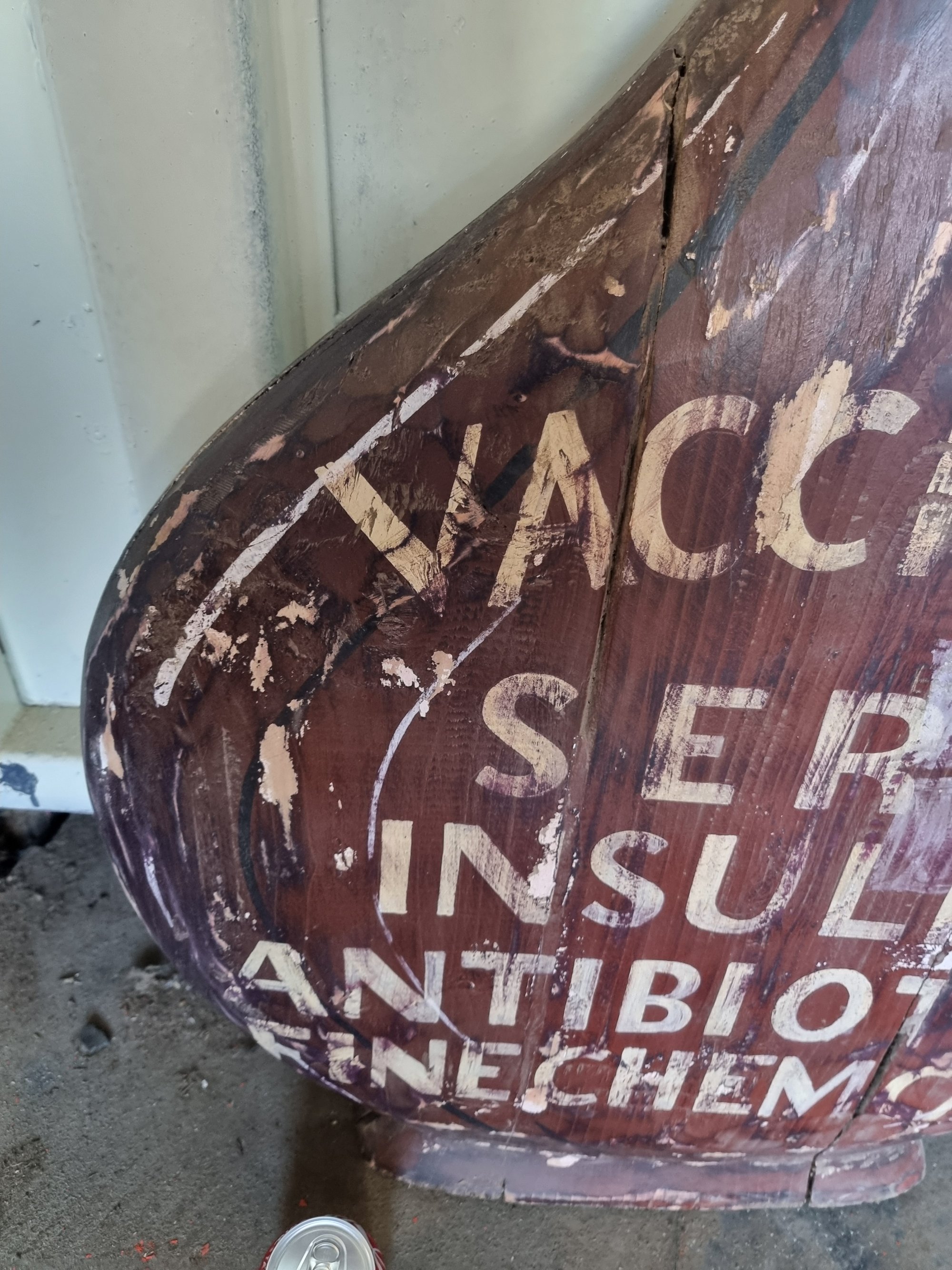 Wooden Folk Art Vacine Sign — thumbnail 6