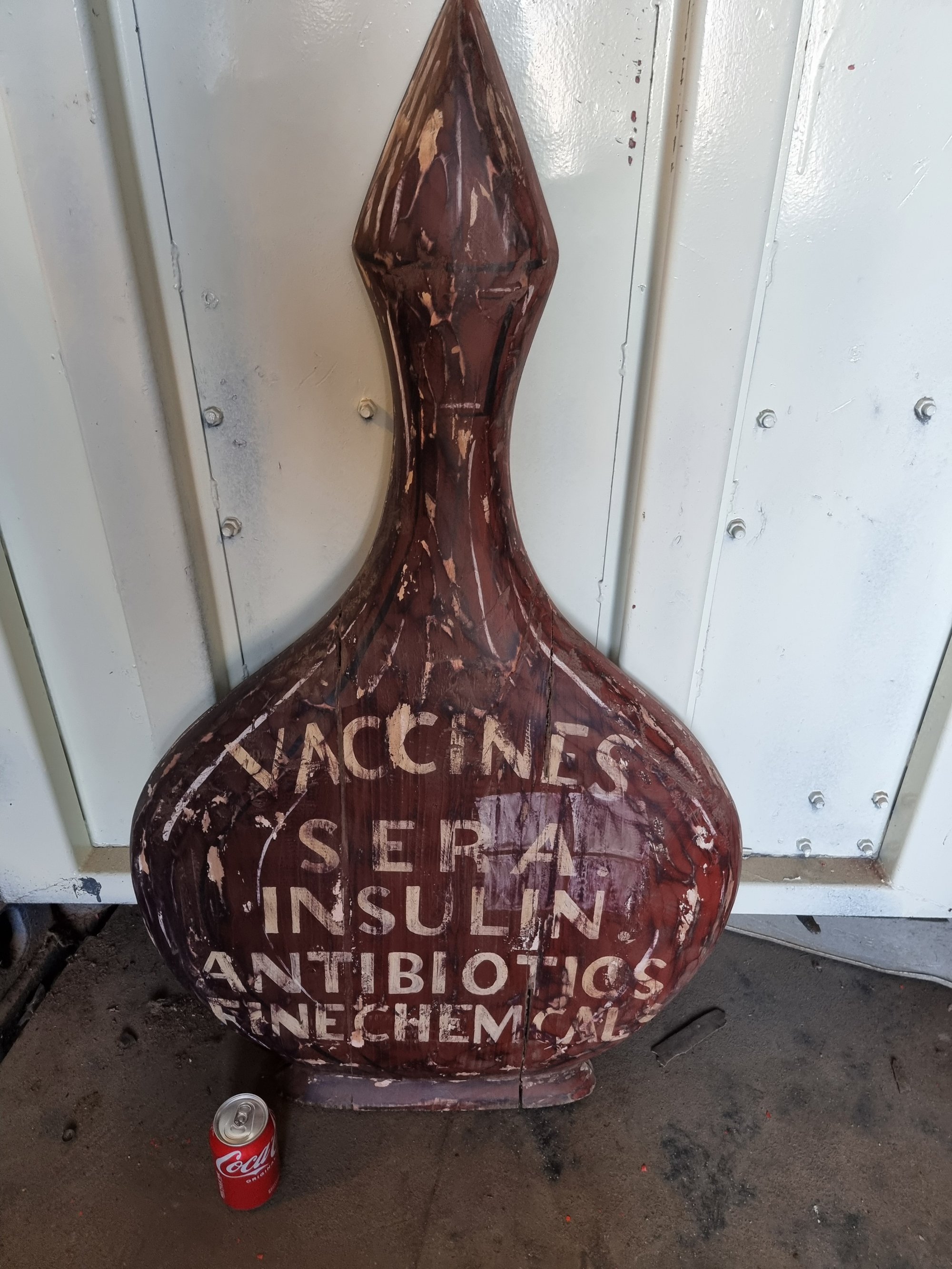 Wooden Folk Art Vacine Sign · Folk Art · Signs