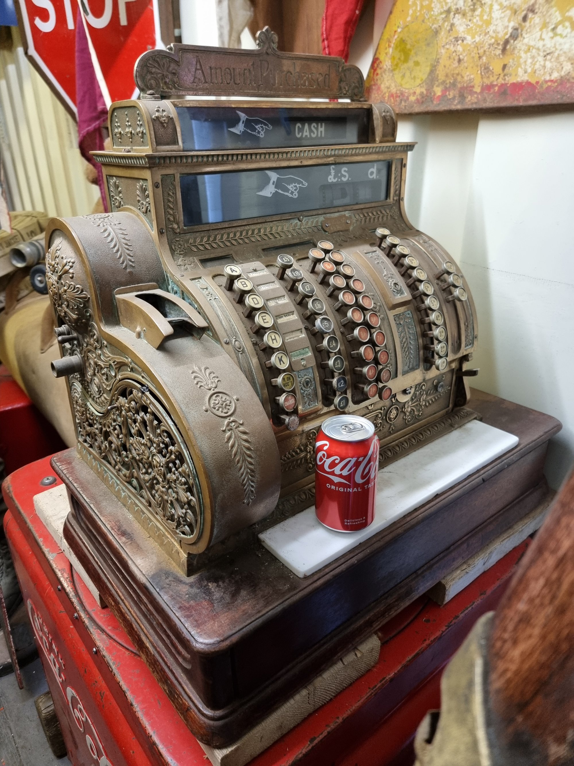 Brass Late Victorian National Till · Late Victorian · Statement Pieces